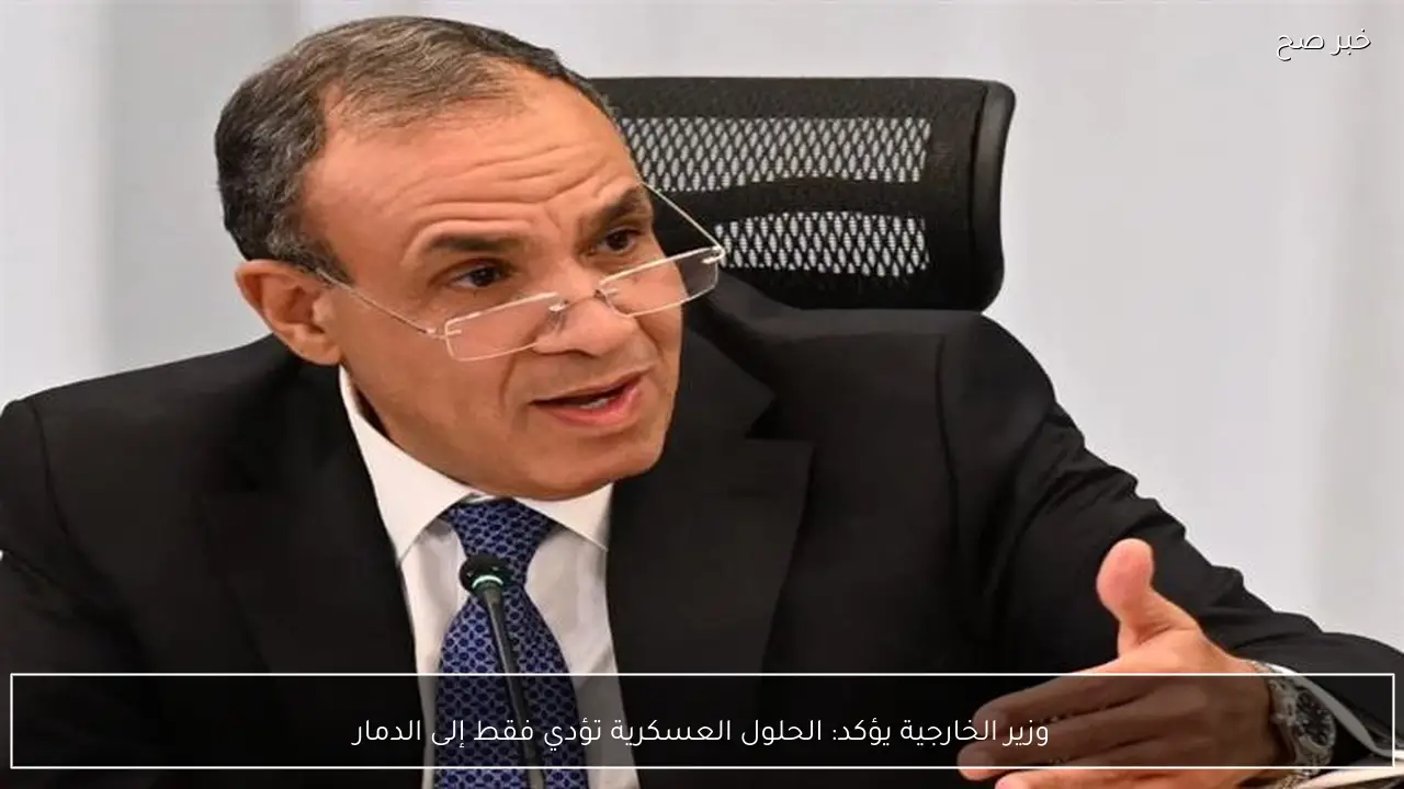 وزير الخارجية يؤكد: الحلول العسكرية تؤدي فقط إلى الدمار