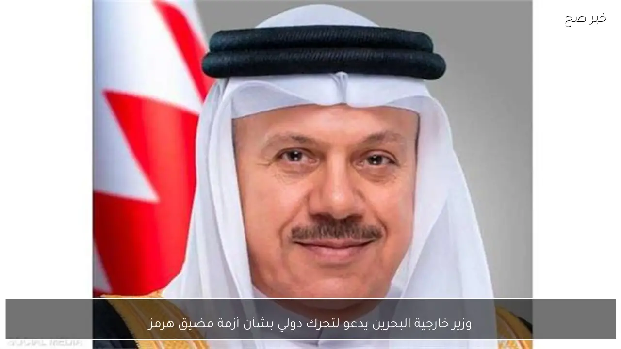 وزير خارجية البحرين يدعو لتحرك دولي بشأن أزمة مضيق هرمز